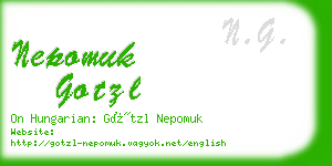 nepomuk gotzl business card